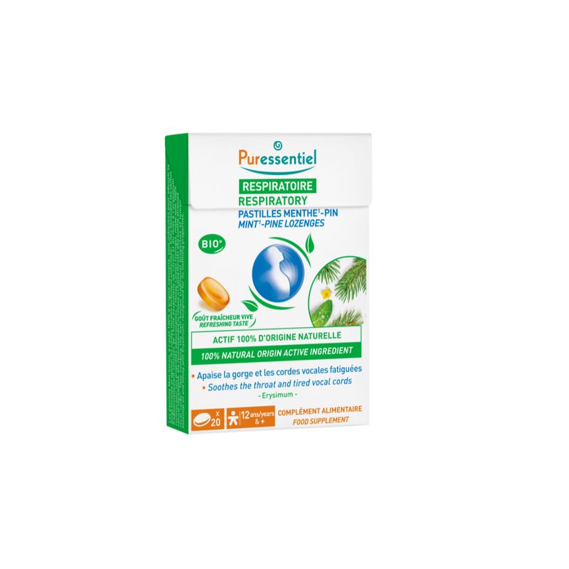 PURESSENTIEL PINE MINT THROAT PILLS 20 PILLS