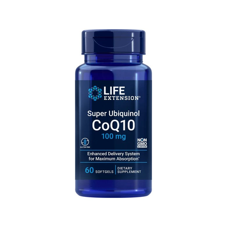 EXTENSION DE VIE SUPER UBIQUINOL CoQ10 AVEC SUPPORT MITOCHONDRIAL AMÉLIORÉ ™ 100 GELLES.