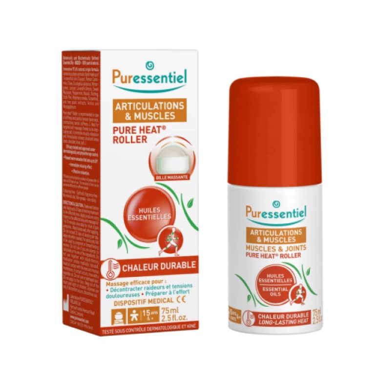 PURESSENTIEL MUSCLES AND JOINTS HEAT ROLLER 14AE 75 ml