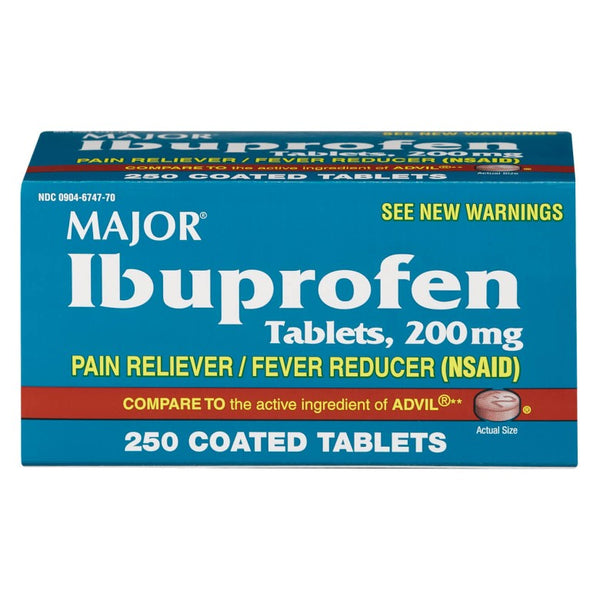 IBUPROFEN MAJOR 200MG 250 TABLETS