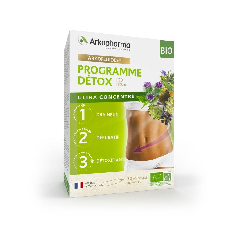 ARKOFLUIDE PROGRAMME DETOX BIO 30 AMPOULES