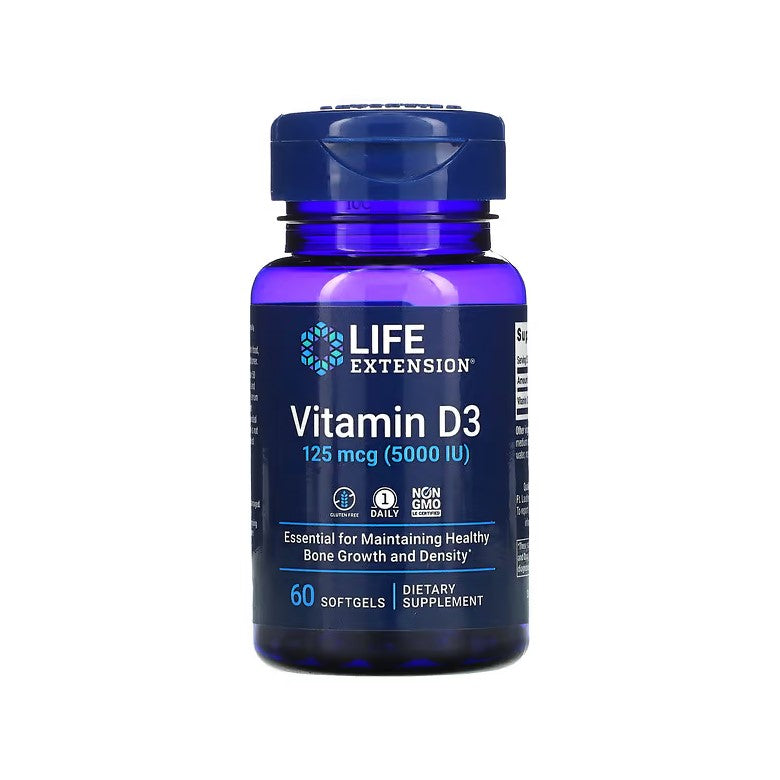 LIFE EXTENSION VITAMIN D3 60 CAPSULES