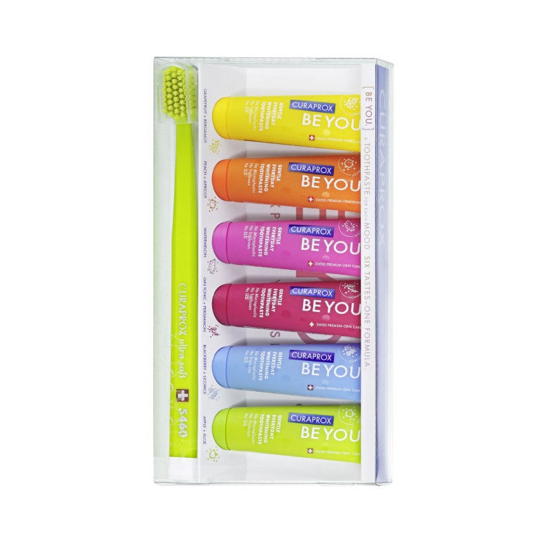 CURAPROX PACK 6 BE YOU pastes de dents 10ML + RASPALL CS5460