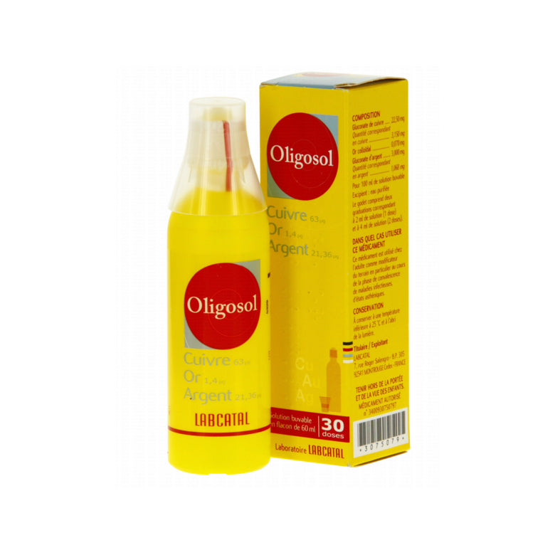 OLIGOSOL CUIVRE OR ARGENT 60ML LABORATOIRE LABCATAL