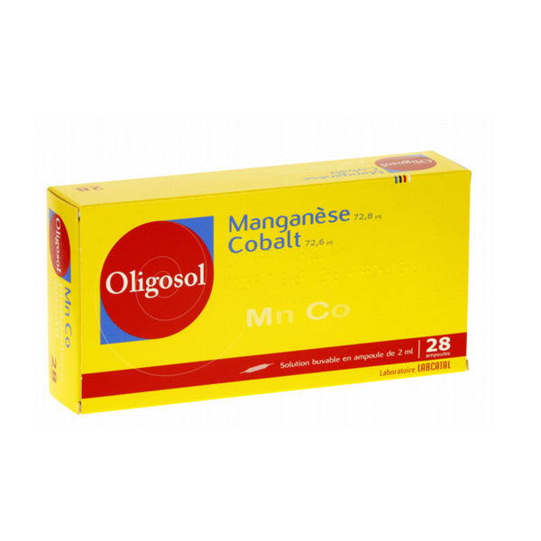 LABCTAL OLIGOSOL MANGANÈSE COBALT (MN CO) 28 AMPOULES A BOIRE