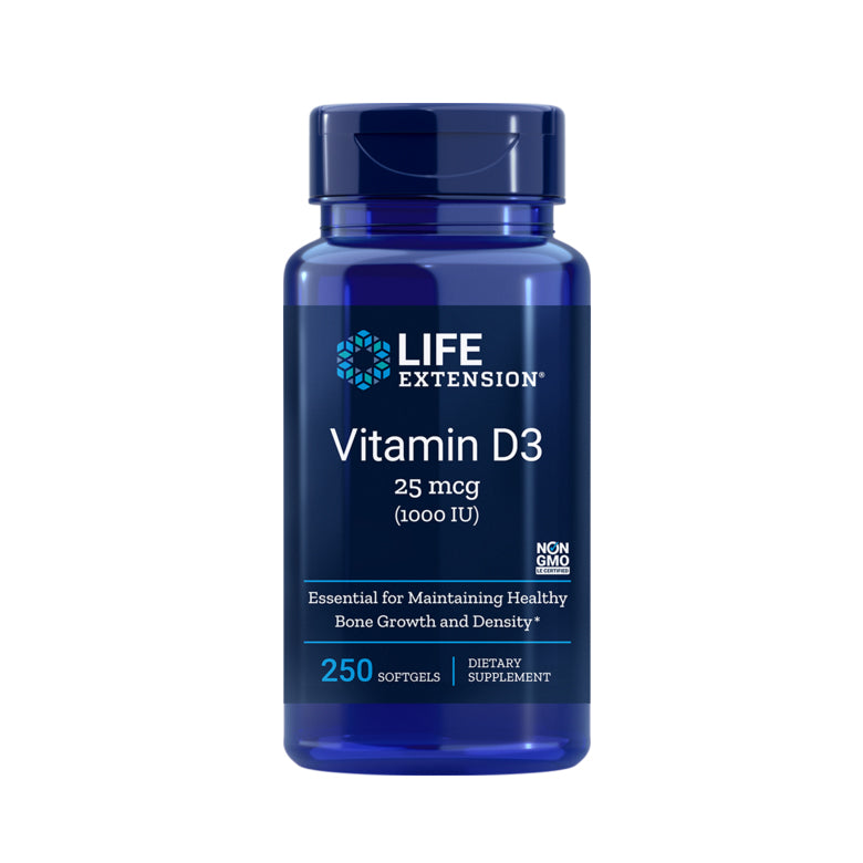 LIFE EXTENSION VITAMIN D3 1000UI 250 SOFTGELS