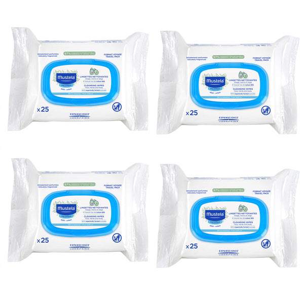 MUSTELA LINGETTES DERMO APAISANT TOVALLETES LOT DE 4 UNITATS