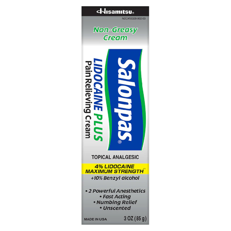 SALOMPES LIDOCAINE 3OZ PLUS CREAM