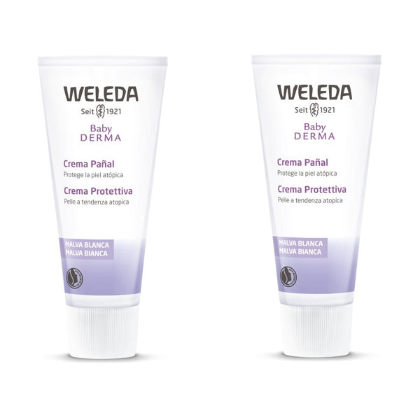 WELEDA DUO CRÈME POUR COUCHES MAUVE BLANCHE 2X50ML