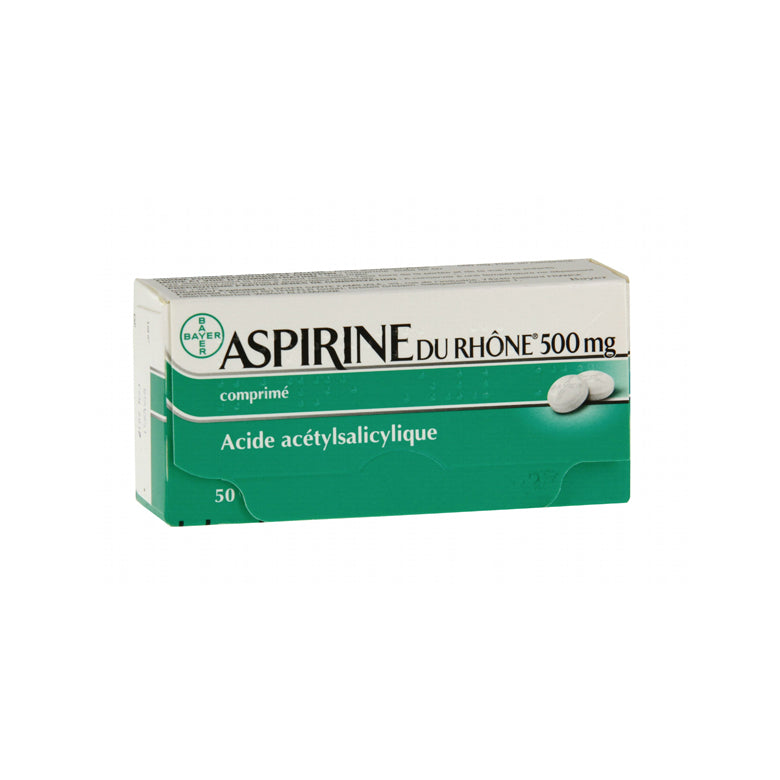 ASPIRINE DU RHÔNE 500 MG 50 COMPRIMÉS.