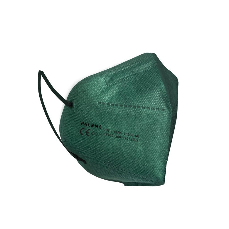 PALENS MASQUE FFP2 PLNS 1620 DOUBLE FILTRE AVEC NANOFIBRES COULEUR VERT SAPIN